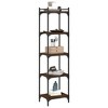 vidaXL Bookcase Storage Bookshelf Display Book Cabinet Engineered Wood - Brown Oak 15.7" Width 60.6" Height - 3 of 4