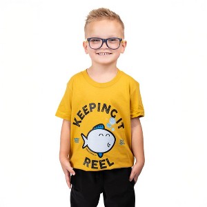 The Juniper Shop SmileyWorld Keeping It Reel Fish Youth Short Sleeve Tee - 1 of 4