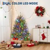Christmas Tree, Prelit Artificial Christmas Tree with 200 Lights Foldable Stand On/Off Foot Pedal Holiday Decoration, Green - 3 of 4
