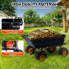 Heavy Duty Garden Dump Cart, 800lbs Poly Wheelbarrow with 10" Tires, 180° Rotating Handle, Quick Release - 4 of 4