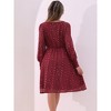 INSPIRE CHIC Women's Puff Long Sleeve Elastic Waist Glitter Stars Boat Neck Mesh Dress - 4 of 4