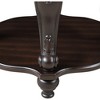 PAGED 22 Inch Round Side Table Retro Wooden End Table with Storage Shelf and 4 Legs for Living Room, Bedroom - 4 of 4