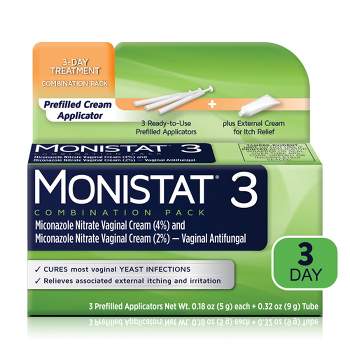 Monistat 3-Dose Yeast Infection Treatment, 3 Prefilled Applicators & External Itch Cream