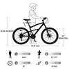 Gulches 26-Inch Dual Suspension Bicycles - 21-Speed Gray Mountain Bike for Men and Women - 3 of 4