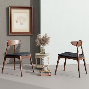 NicBex Dining Chairs Set of 2 Upholstered Chair Mid-Century Modern Chair with Wood Legs, Fabric Accent for Kitchen, Bedroom - 1 of 4