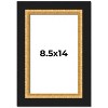 PosterPalooza | Photo Size Embellished Brown Picture Frame - UV Acrylic, Foam Board Backing, Hanging Hardware - 2 of 4