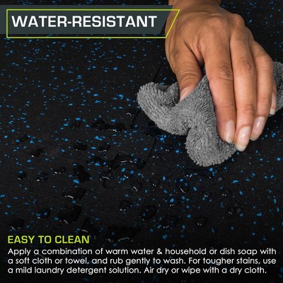 ProsourceFit 24 SQFT Blue Rubber Top Exercise Puzzle Mat