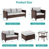 Sonkuki 7 Pieces Outdoor Furniture Set with Side Table, Patio Chair with Washable Cushion - 3 of 4