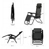 SKONYON 2PCS Oversize Lounge Chair Patio Heavy Duty Folding Recliner - 3 of 4