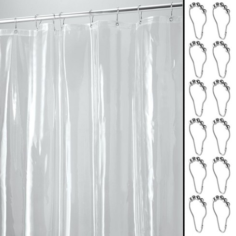 Mdesign Vinyl Shower Curtain Liner 10, 72 X 78 Inch Shower Curtain Liner
