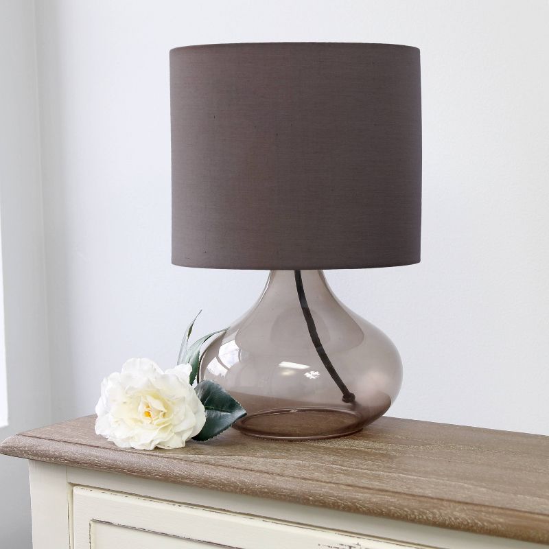  Glass Raindrop Table Lamp with Fabric Shade - Simple Designs, 6 of 11