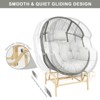Buenhomino Outdoor Oversized Indoor Outdoor Wicker Gliding Patio Egg Chair for  Garden Backyard Balcony - 3 of 4