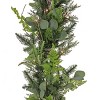 HGTV Home Collection 9ft Pre-Lit Winter Garden Artificial Garland with Pinecones and Fern Fronds, Green - image 3 of 4