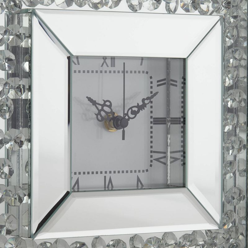 Studio 55D Remington Crystal and Mirror 10 1/4" Square Table Clock, 3 of 7
