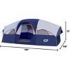 Cesicia 14 FT Red 8 Person Camping Tents with  5 Large Mesh Windows - 2 of 4