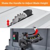 Table Saw, 10 Inch Table Saw - 15A Multifunctional Saw with Stand & Push Stick, 90¡ã Cross/0-45¡ã Bevel Cut, 5000RPM for Woodworking - 4 of 4