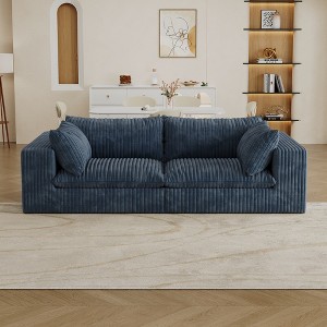 VASIP 39" Soft Corduroy Cloud Sofa,DIY Combination with Deep Seat, Double-layer, Removable Cushion for Living room,Apartment,No Assembly - 1 of 4