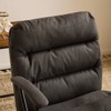 Karl Home | 24.4 Inch Upholstered Swivel Office Chair With Leg Pegs And Wheels - 2 of 4