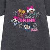 Girls' - LOL Surprise! - Time to Shine Graphic Short Sleeve Fleece Dress - 2 of 3