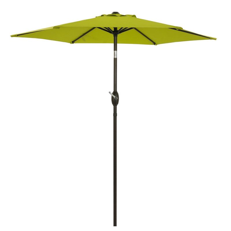 7.5' x 7.5' Outdoor Patio Umbrella with Button Tilt and Crank - Wellfor, 1 of 14