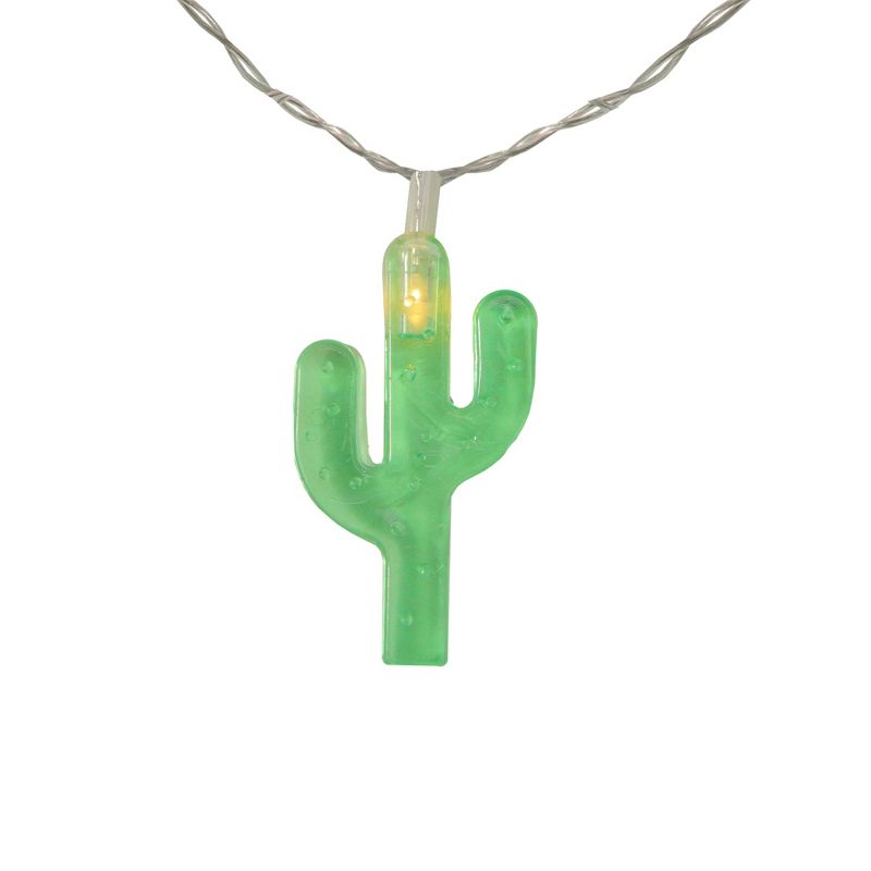 Northlight 10ct Battery Operated Cactus Summer LED String Lights Warm White - 4.5' Clear Wire, 5 of 6