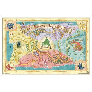 Trends International The Wizard Of Oz - Map Framed Wall Poster Prints - 1 of 4