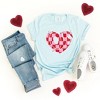 Simply Sage Market Women's Love Checkered Puzzle Heart Short Sleeve Graphic Tee - 3 of 4