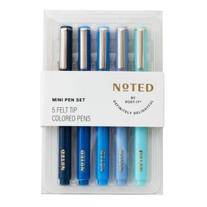 Noted by Post-it 5pk Mini Felt Tip Pens - 1 of 4