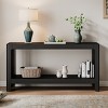 Console Table with Rounded Corners and Open Shelf, Elegant Narrow Entryway Table for Hallway, Living Room or Behind Sofa Display-The Pop Home - 3 of 4