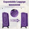 Aukfa Lightweight Soft Sided Swivel Wheels Expandable 3-Piece Luggage Set with Duffel Bag and TSA Lock - 4 of 4