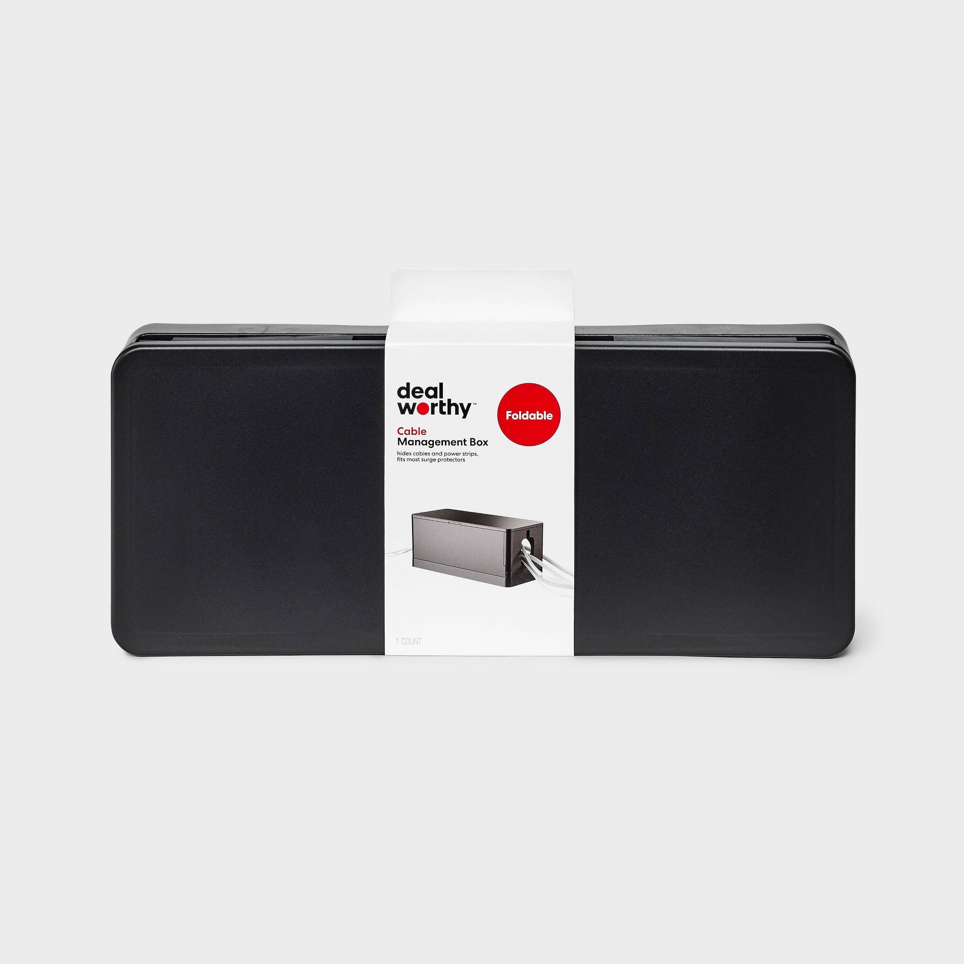 13.5" x 5.5" x 5.5" Cable Management Box - dealworthy™ Black