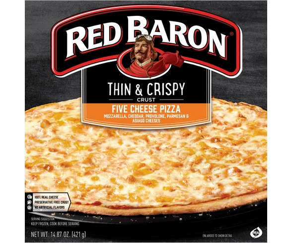 Red Baron Thin Crust Five Cheese Frozen Pizza - 14.76oz
