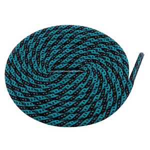INSPIRE CHIC Two-Color Twill Dot Striped Round Shoelaces for Martin Boots 2 Pairs - 1 of 4