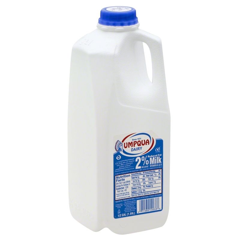 Umpqua Dairy 2% Milk - 0.5gal, 1 of 2