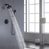 BWE Single-Handle 2-Spray Round High Pressure Shower Faucet in Matte Black (Valve Included) - 3 of 4