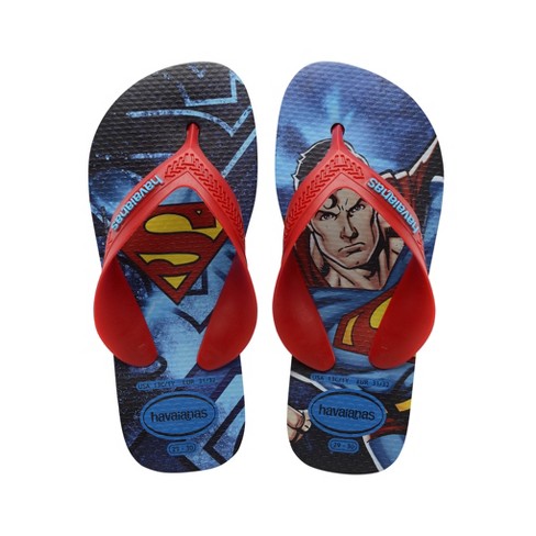 Havaianas Kids Max Heros Superman Flip Flop Sandals, Red, Size 13