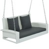 Sapphtopaz Outdoor Porch Swing Woven Couch Swing Patio Lounge Hanging Chair with Cushions and Chains Patio Swing for Garden, Terrace - 3 of 4