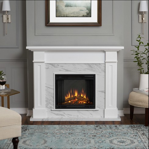 Real Flame Kipling Indoor Electric Fireplace White Marble Target