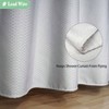 Waffle Weave Shower Curtain with Mesh Window, Heavy Duty, White Pique Pattern, 72x72 Inches, Water - Repellent, Luxury Spa Style - 4 of 4