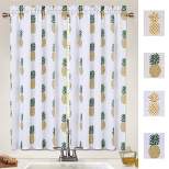 Trinity Pineapple Tier Curtains 24 Inches Length for Kitchen Bathroom Window