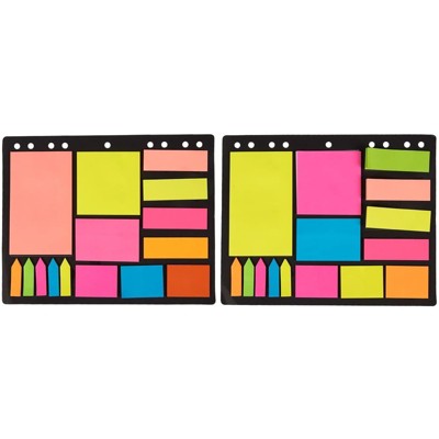 Juvale 2 Pack Sticky Tabs for Notebooks, Includes Index Tabs, Bookmark Stickers, and Memo Flag, 600 Pieces