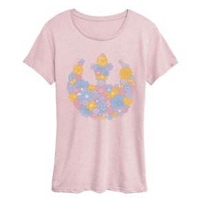 Women's - Star Wars - Rebel Flower Logo Short Sleeve Graphic T-Shirt - 1 of 3