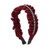 Unique Bargains Women's Velour Rhinestone Hairband 1 Pc - 3 of 4