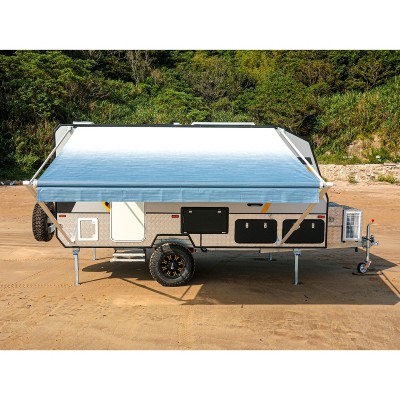 Ocean Blue Fade Vinyl RV Awning Replacement Fabric
