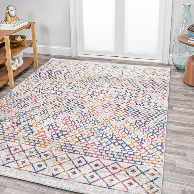 Arta Moroccan Modern Geometric Rug Area Rug - JONATHAN Y