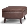 Owen - Coffee Table Storage Ottoman - Distressed Saddle Brown - 4 of 4