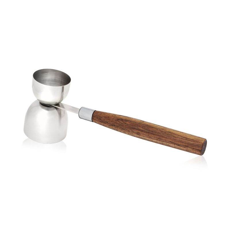 Double Jigger with Acacia Handle by True, Brown, 6 of 9