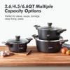 Itopfox Nonstick Stock Pot with Lid, Healthy Soup & Pasta Pot, Large Deep Cooking Pot for Stews & Sauces, Induction Compatible, PFOA PFOS Free, Black - 2 of 4