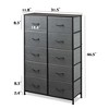 Tall Dresser with 10 Fabric Drawers, Storage Tower with Cabinet, Metal Frame, Organizer Units for Closet - 3 of 4