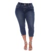 Women's Plus Size Capri Jeans - White Mark - image 2 of 4